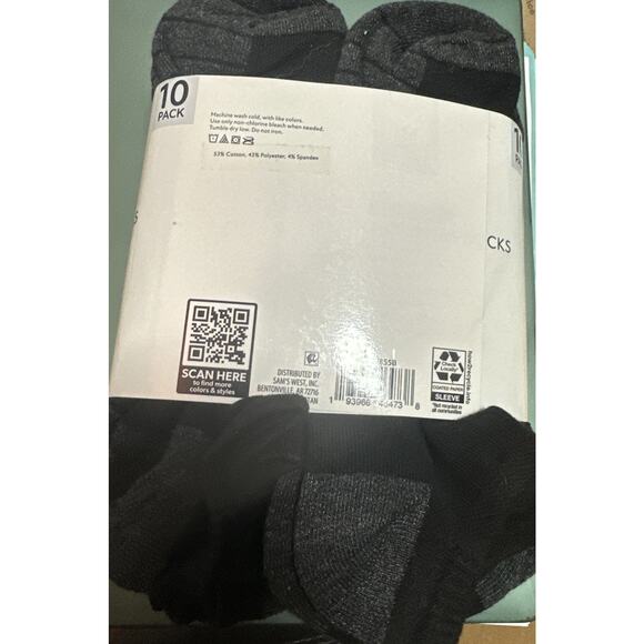 Member's Mark Men's Athletic No Show Socks 10 Pair Moisture Control Size 6-12 - Picture 3 of 4